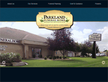 Tablet Screenshot of parklandfuneralhome.com